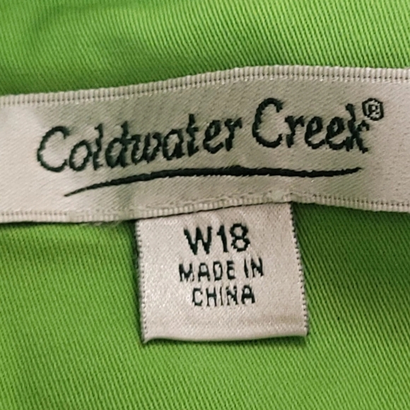 Coldwater Creek Womens 18W Blazer Jacket Green Button Front 3/4 Sleeve Stretch - Picture 4 of 6